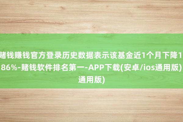 赌钱赚钱官方登录历史数据表示该基金近1个月下降1.86%-赌钱软件排名第一-APP下载(安卓/ios通用版)