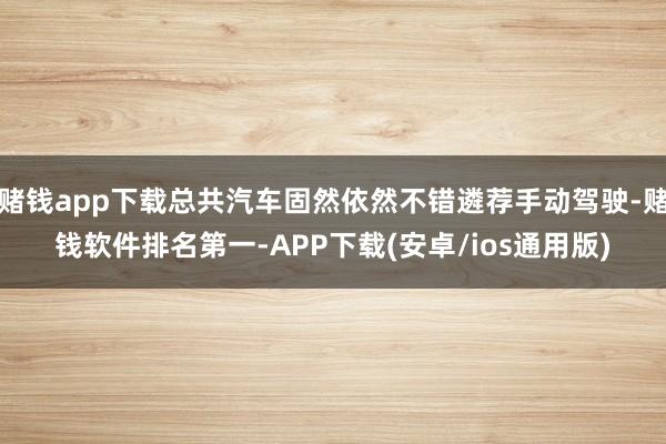 赌钱app下载总共汽车固然依然不错遴荐手动驾驶-赌钱软件排名第一-APP下载(安卓/ios通用版)