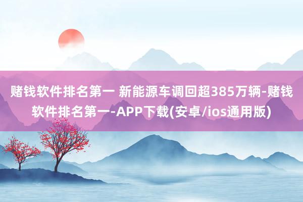 赌钱软件排名第一 　　新能源车调回超385万辆-赌钱软件排名第一-APP下载(安卓/ios通用版)