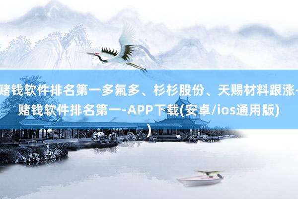 赌钱软件排名第一多氟多、杉杉股份、天赐材料跟涨-赌钱软件排名第一-APP下载(安卓/ios通用版)