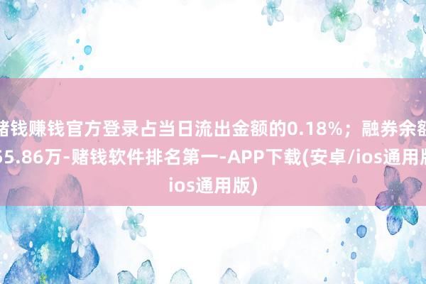 赌钱赚钱官方登录占当日流出金额的0.18%；融券余额155.86万-赌钱软件排名第一-APP下载(安卓/ios通用版)