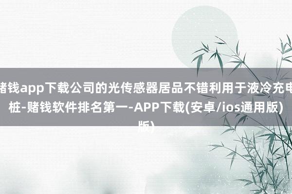 赌钱app下载公司的光传感器居品不错利用于液冷充电桩-赌钱软件排名第一-APP下载(安卓/ios通用版)